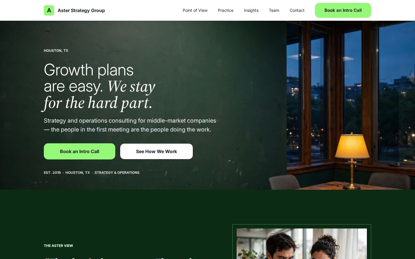 A launch-ready website for a strategy firm